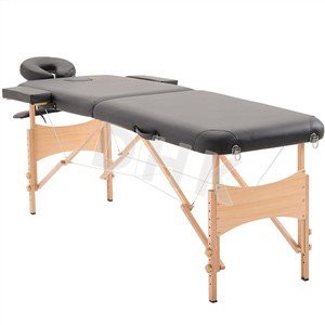 Foldable Round Corner Wooden Massage Bed