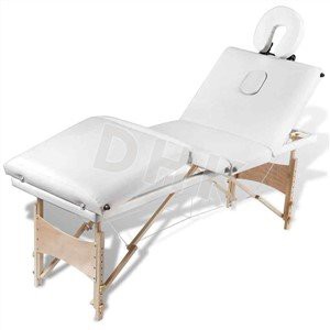 Four Section Wooden Massage Bed with Face Hole