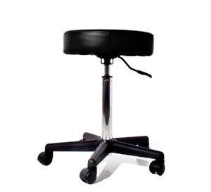 Black Round Metal Stool