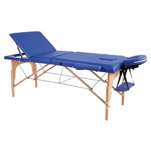 3-section Portable Wooden Folding Adjustable Massage Table Beauty Bed